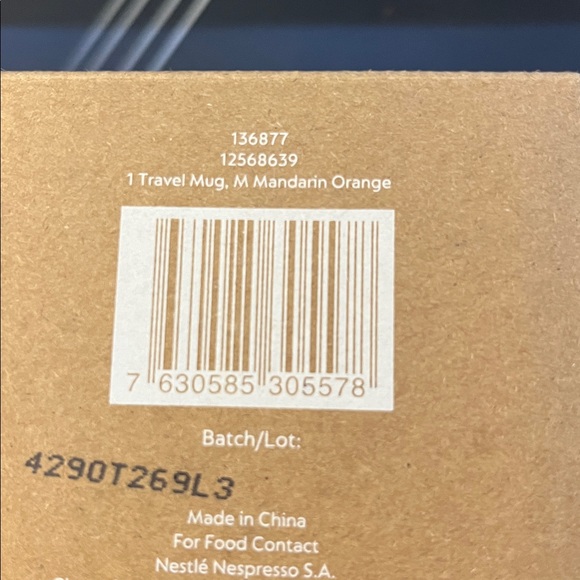 NWT Nespresso Pantone Nomad Travel Mug in Mandarin Orange - Picture 5 of 5